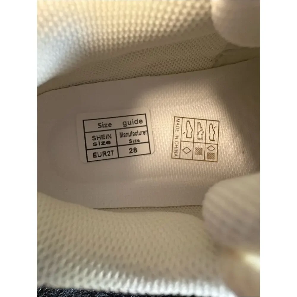 Kids SHEIN Chunky White Sneakers EU 27 (US Kids 10–10.5) NWOT